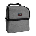 Grey lunch bag on a white background