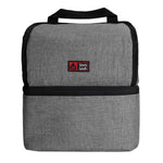 Grey lunch bag on a white background